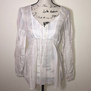 Free people long sleeve peasant top